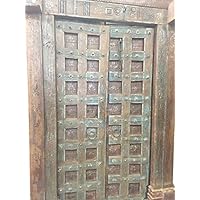 Mogul Antique Doors Floral Patina Vintage Indian Architecture Old Haveli Door Mediterranean Boho Shabby Chic Interiors
