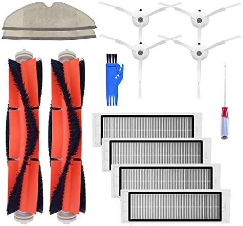 Mochenli Replacements Accessories Compatible with Xiaomi mijia roborock s50 s51 roborock 2 Vacuum Cleaner（Pack of 4 HEPA Fliters,4 Side Brushes,2 Main Brushes,2 Mop Cloths,1 Cleaning Tool）
