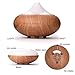 InnooCare 300ml Wood Grain Aromatherapy Machine - Petals, Seven-Color Light, With Measuring Cup