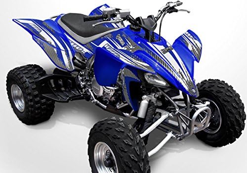 Yamaha YFZ 450 Graphics - Racer-X - Blue Background, White Stripes