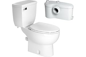 Saniflo Sanibest Pro: Macerating Upflush Toilet Kit (with Elongated Bowl)