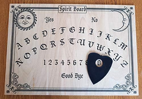 SPIRIT BOARDS OUIJA Board game with Planchette and detailed instructions - MADE FROM REAL WOOD (X-LARGE A3 Size)
