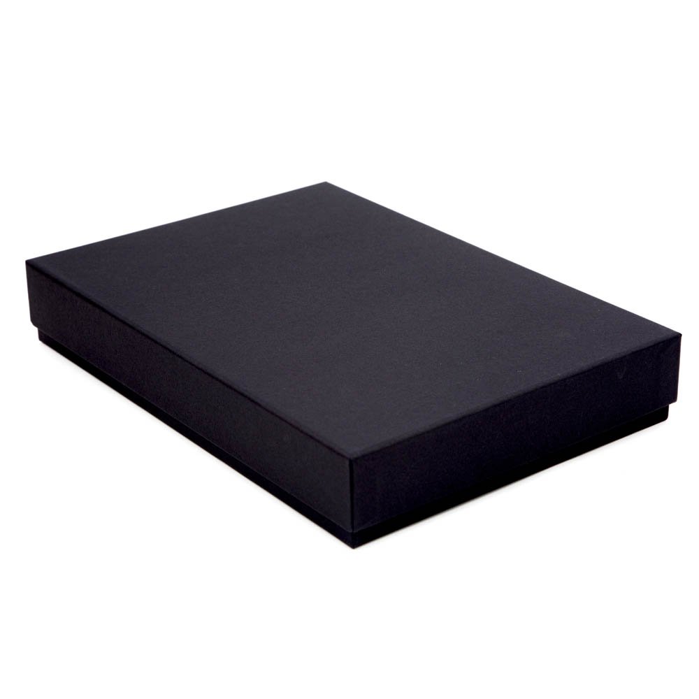 Packaging World A4 Eco-friendly Luxury Rigid Presentation Gift Box, 315 x 220 x 53mm, Black | Deep Gift Box Suitable For Clothes, Books, Stationery & More | 2-Piece Design, Recyclable, Kraft Paper