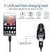 USB Type C Car Charger, Dual Port Car Adapter with 6ft Fast Charge USB C Cable for Samsung Galaxy S24 S23 S22 S21 S20 S10 A15 A14 A54,LG Stylo 6 5 4,Google Pixel 8 Pro 7 7a 6a 6 5 4 4XL, Moto G Stylus