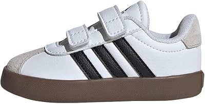 Mixte Enfant VL Court 3.0 Shoes, Cloud White/Core Black/Grey One, 35 EU