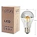 Luxon Half Chorme Siliver Bulbs 6w A60 E26 LED Light Bulbs with Mirror Warm White 2700k, Non-dimmable