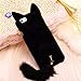 5S case,Emilys iPhone 5S case,Emilys Style Luxury New Cat with Tail Cute Soft Protect Back Case Cover for iPhone 5S(Black)