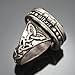 Q&Q Fashion Vintage Silver Tribal Celtic Trinity Knot Star Carved Locket Band Finger Ring