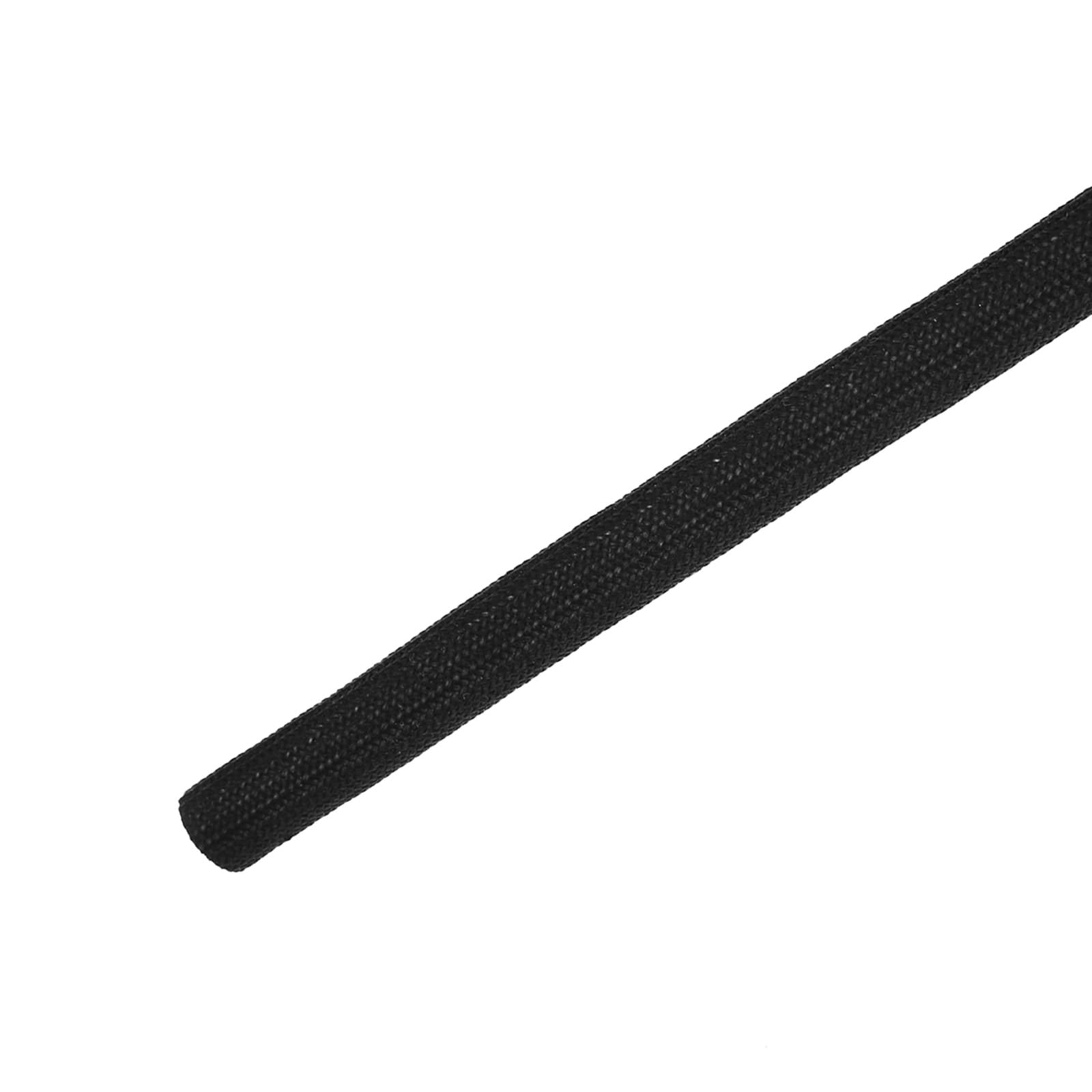 DMiotech 8mmx10m Fiberglass Sleeve Insulating Small Lines Fabric Tubing for Wire Protecting with Resin Black