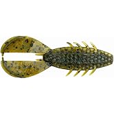 NetBait HexTek The Rascal | Craw-Style Soft Plastic | Premium Scent Infused Trailer &amp; Heavy Cover Craw | Green Pumpkin Blue, 3 1/2-Inch