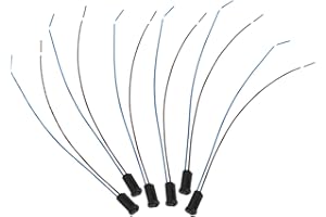 NUOBESTY 6 Pcs G4 Lamp Socket with Fluoropolymer Wire Plastic Lamp Holder Low Voltage G4 Bulb Base for LED