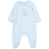 Little Me Clothes for Baby Boys' 100% Cotton Scratch-Free Tag Footie Sleeper, Preemie to 9 Months