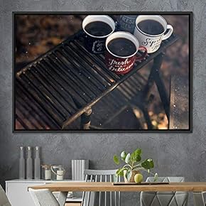 signwin Framed Canvas Wall Art Tea Servings Dark...