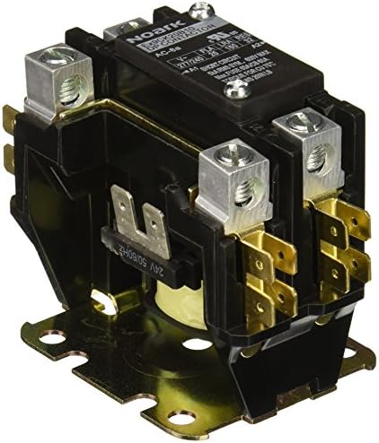 NOARK Electric Ex9CK20B10B7 Definite Purpose Contactor, Lug Terminals with Quick Connect Spades, 20 amp, 1 NO and Shunt, 24V Coil