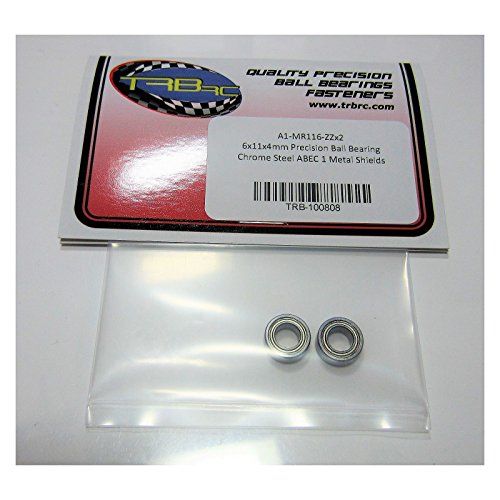 6x11x4mm Precision Ball Bearings ABEC 1 Metal Shields (2)