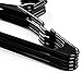 Zoyer Plastic Hangers - 20 Pack, Black - Space Saving Shirt & Suit Hangers