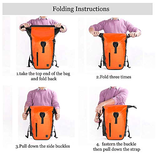 WATERFLY 25L Bike Bag Bike Panniers Bag Waterproof Bike Saddle Bag