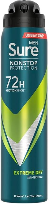 Sure Men 72H Antiperspirant Deodorant Body Spray 250ml - Fragrance Fresh Sporty view 8