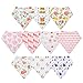 10-Pack Baby Bandana Drool Bibs for Girls Drooling Teething Gift Set by MiiYoung