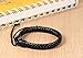 Flongo Men's Womens Braided Black Leather Rope Woven Wrap Surfer Cuff Bracelet, Fit 7.6-10.6 inch Wrist