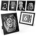 Arteza Picture Frames 8 x 10 Display Pictures 6 Pack – Wood Finish Frame – Pure Glass Front - Pictures Frames for Wall – Gallery Wall