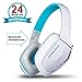 KOTION EACH B3506 V4.1 Bluetooth Headphones with Microphone,Noise Isolation Foldable Gaming Headset with Mic,Wired Headphones for PS4,Wireless Headsets for PC MacBook Smartphones Laptops (White)