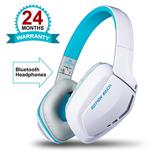 KOTION EACH B3506 V4.1 Bluetooth Headphones with Microphone,Noise Isolation Foldable Gaming Headset with Mic,Wired Headphones for PS4,Wireless Headsets for PC MacBook Smartphones Laptops (White) KOTION EACH B3506 V4.1 Bluetooth Headphones with Microphone,Noise Isolation Foldable Gaming Headset with Mic,Wired Headphones for PS4,Wireless Headsets for PC MacBook Smartphones Laptops (White)