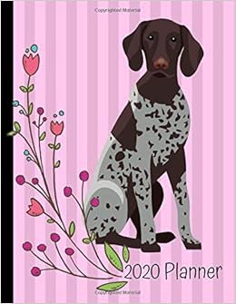 2020 Planner German Shorthair Pointer Dog Pink 2020 Monthly