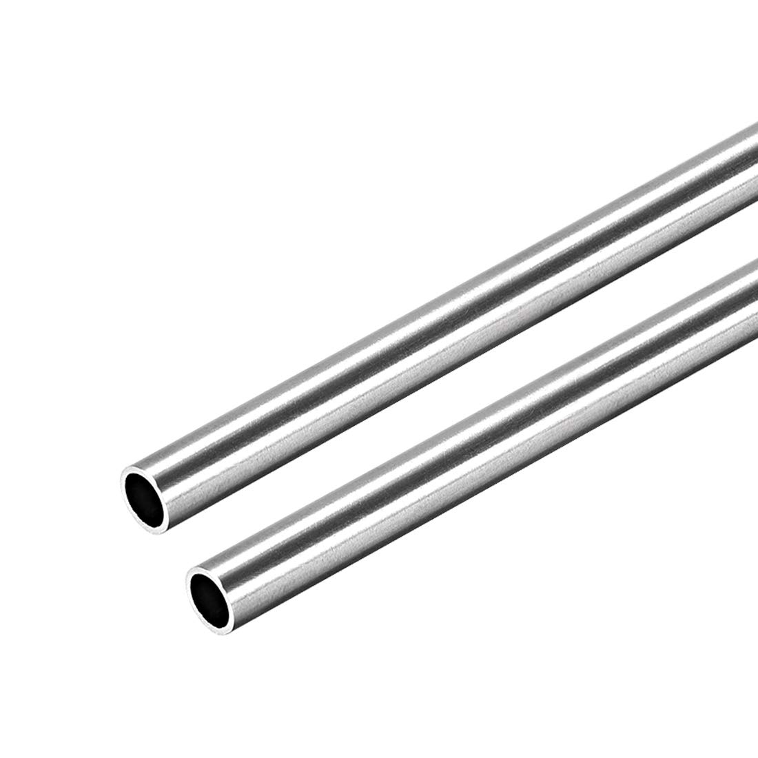 uxcell 304 Stainless Steel Round Tubing 6mm OD 0.6mm Wall Thickness 250mm Length Seamless Straight Pipe Tube 2 Pcs