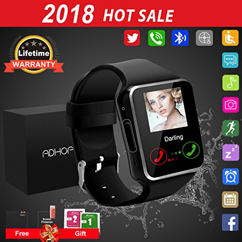 Bluetooth smart watch touchscreen with camera,unlocked …