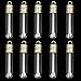 WINOMO 10pcs Mini Glass Bottles with Cap DIY Pendent (Clear + Bronze)