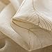 Sheer Curtains Leaf Embroidered Window Curtains for Living Room Bedroom Farmhouse Rustic Curtains Voile Semi Sheer Curtains Window Treatments Curtains 63 inch Long 2 Panels Set Rod Pocket Taupe