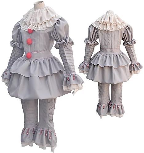 Pennywise Costume Halloween Deluxe Clown Cosplay Outfit It Movie