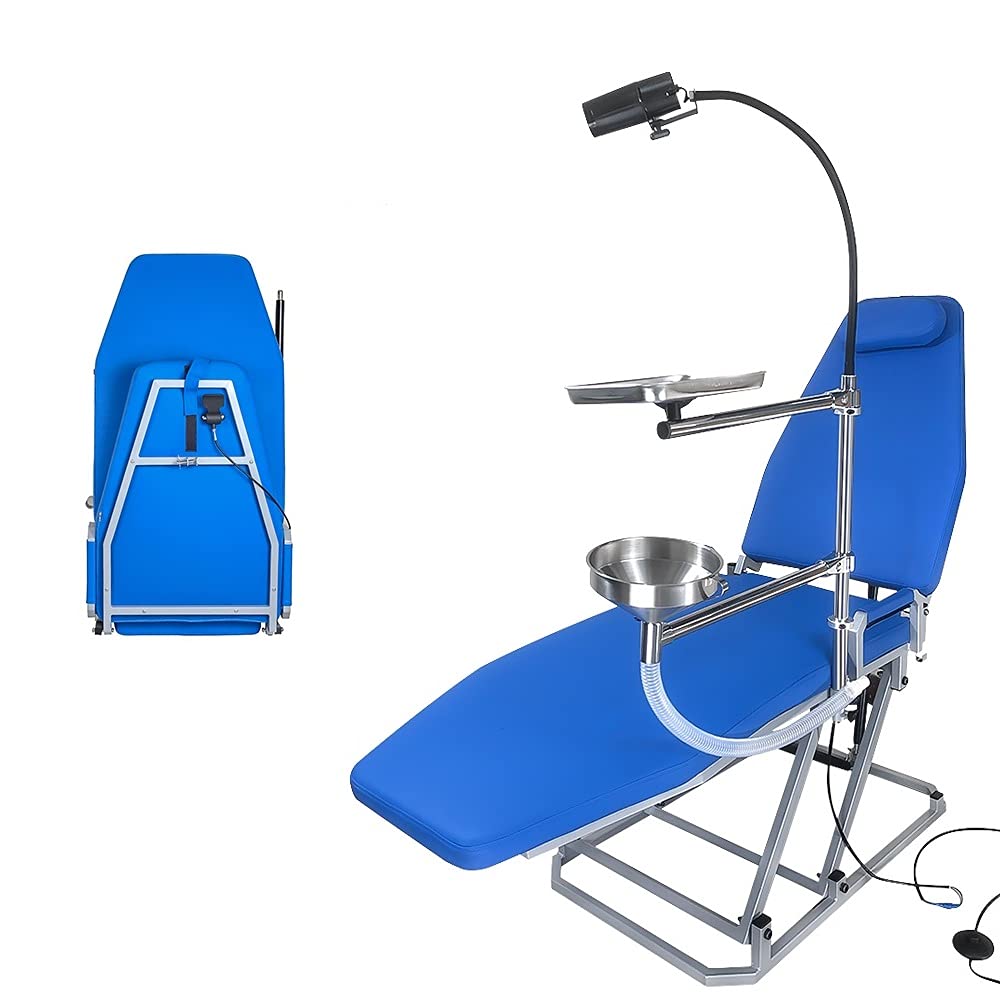 East Dental Portable Chair Overhead Cold Light with Cuspidor Tray Dentist Mobile