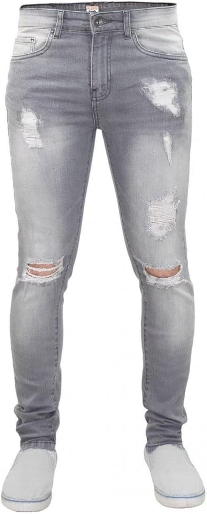 mens grey ripped jeans