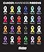 Cancer & Cause Awareness Bracelets with Saying Together WE Fight, Gift for Patients, Survivors, Family and Friends, Set of 2 Ribbon Silicone Rubber Wristbands for All (Colon Cancer Dark Blue 4 Pack)