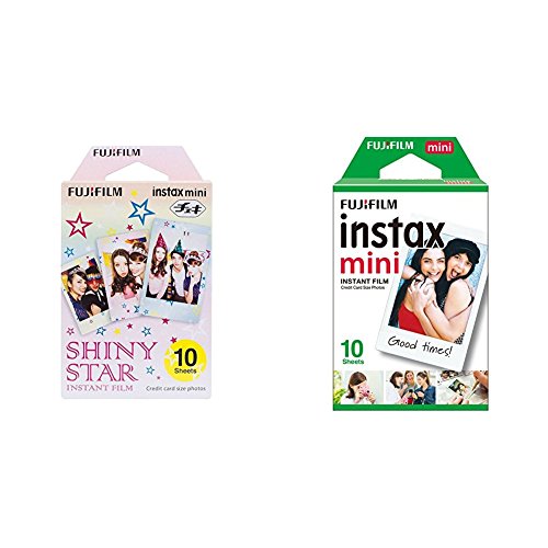 Fujifilm Instax Mini Monopack de 10 Films pour Développement Instantané Shiny Star + 1x10 Films