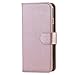 Abacus24-7 iPhone 8 / 7 Case, Wallet with Flip Cover [RFID Blocking] and Stand, Rosegold