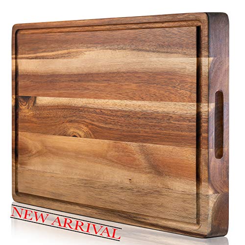 SoulFino EXTRA LARGE Cutting Board & Butcher Block w/Juice Groove