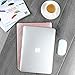 LAPOND Leather Sleeve Case for MacBook 12 Inches,Laptop Case Bag with Mouse Pad (Rose Gold)