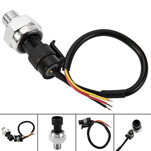 WarmCare Pressure Transducer Sender Sensor 1/8"-27 NPT Stainless Steel Solenoid For Oil Fuel Air Water