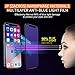 iPhone X Screen Protector Edge to Edge [2-Pack], Anti Blue Light Ray Glare Full Coverage Tempered Glass Screen Protector Film for Apple iPhone X iPhone 10 [Black 5.8’’] 3D Touch Compatible