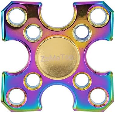ZoMaTop Colorful Spinner, Four Sides Cool Design Rainbow Series Hands Spinner EDC Fidget Toy, Help Autism and Reduce Stress Gift Toy