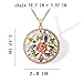 Fashionable Necklace Round Rose Shape of Oil Painting Long Pendant Necklaces for Women