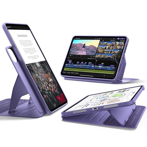 ESR für iPad Pro 13 Hülle M5/M4 (2025/2024), Drehbare Hülle mit Abnehmbarer Magnetabdeckung, Ständer im Hoch-/Querformat, 9 Standwinkel, Shift Serie,