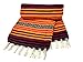 Spirit Quest Supplies Bodhi Blanket Mexican Style Throw Blanket - Falsa Blanket for Yoga, Picnics, Beach, Tapestry, Camping, & More (Sunset: Orange, Purple, Magenta Pink, Black, Gray)