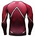Red Plume Men's Compression Sports Shirt Cool Lightning Running Long Sleeve Tee Red