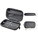 [Set of 2] Portable Protection Hard EVA Case,Clamshell MESH Style Zipper Enclosure,Inner Pocket Durable Exterior Wired/Bluetooth Headset Earbud bag Lightweight Change Purse Small Hand Bag (Square x 2)