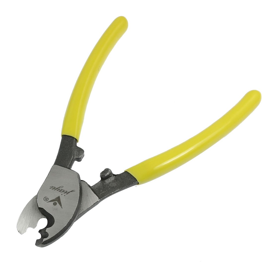 Sourcingmap Yellow Plastic Coated Handle Metal Cable Wire Cutter Plier 6"