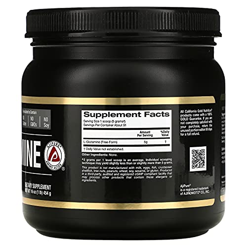 L Glutamine Powder, 100 Pure Pharmaceutical Grade, Supports Muscular